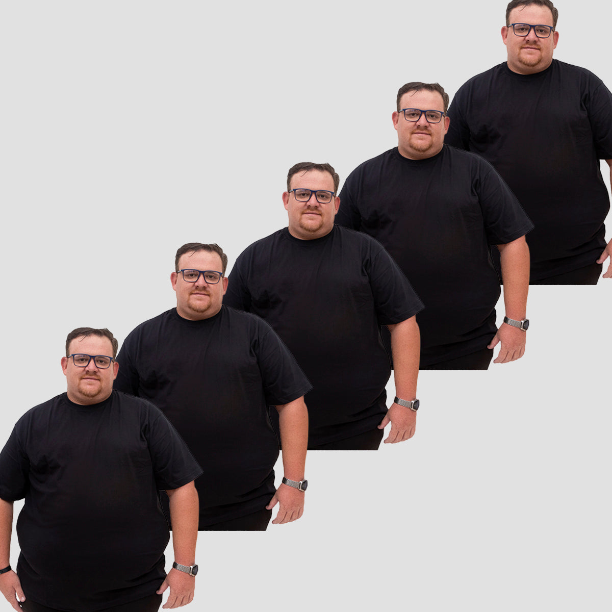 Kit 5 Camisetas Básica 100% Algodão D'Lujo Plus Size