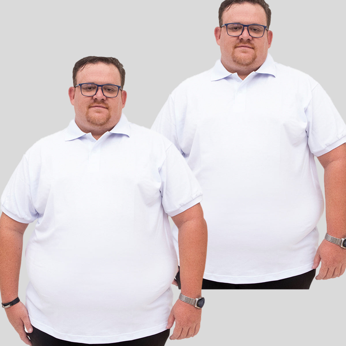 Kit 2 Camisetas Gola Polo Piquet Plus Size - G1 ao G5