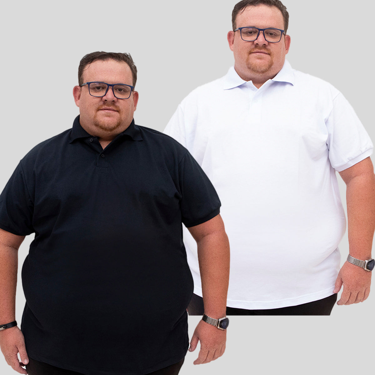 Kit 2 Camisetas Gola Polo Piquet Plus Size - G1 ao G5