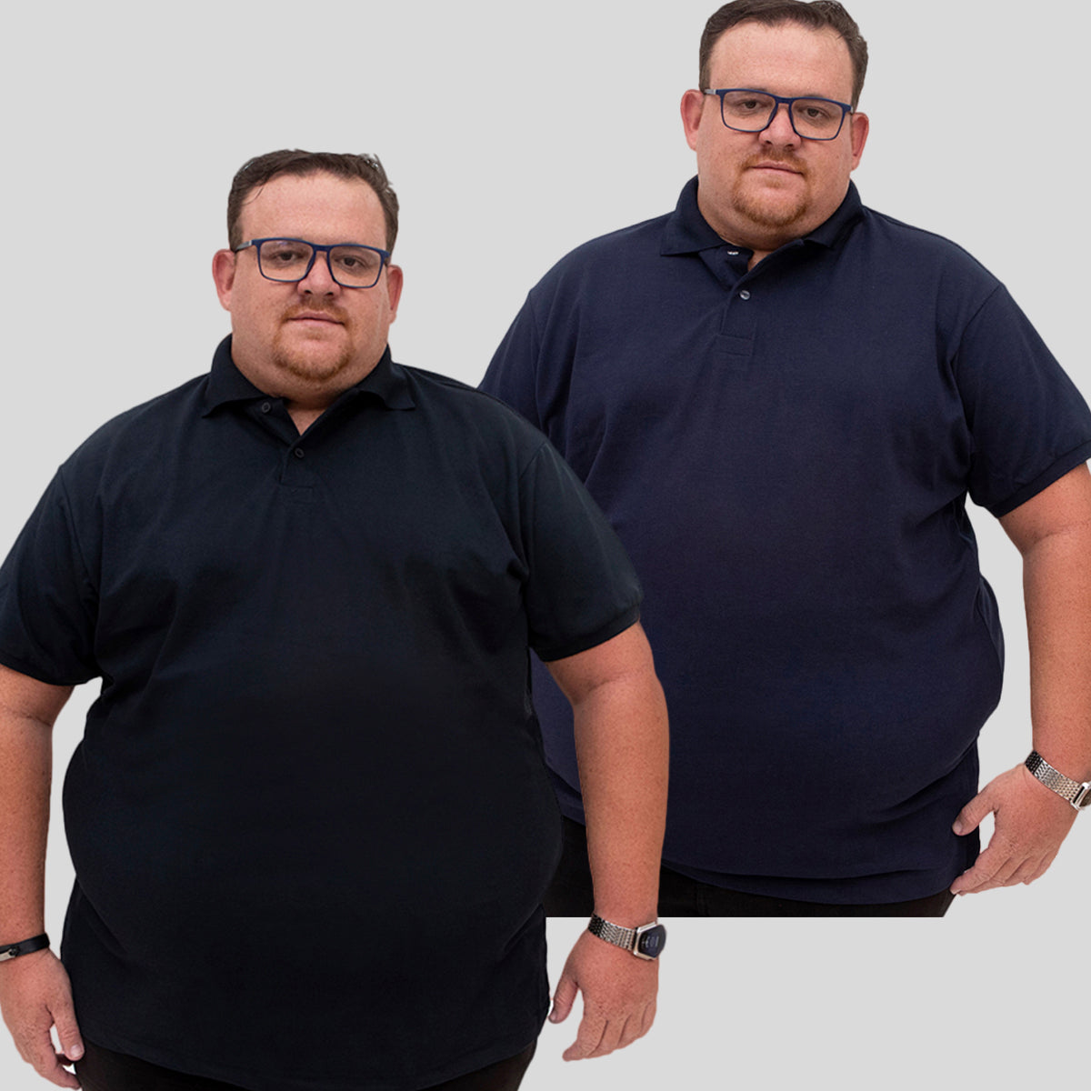 Kit 2 Camisetas Gola Polo Piquet Plus Size - G1 ao G5