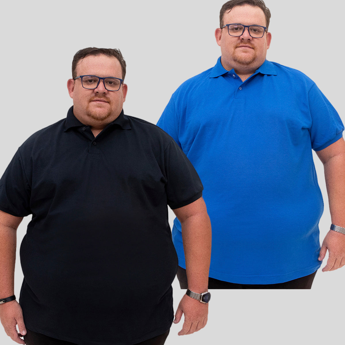 Kit 2 Camisetas Gola Polo Piquet Plus Size - G1 ao G5