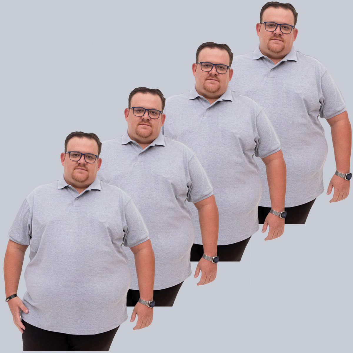 Kit 4 Camisetas Gola Polo Piquet Plus Size - G1 ao G5