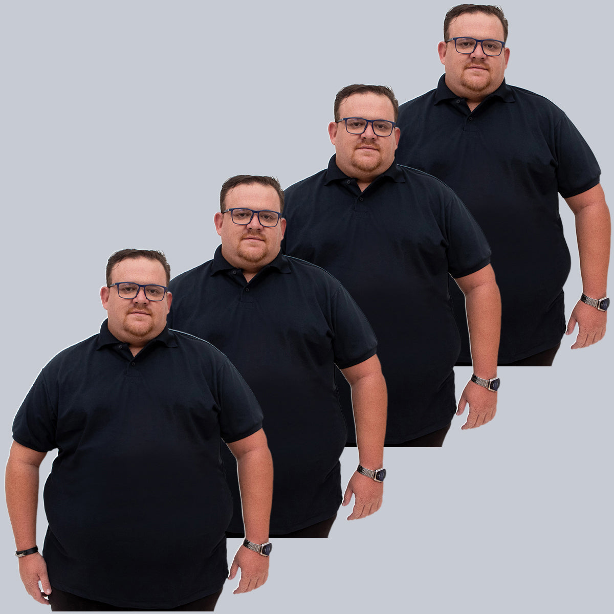Kit 4 Camisetas Gola Polo Piquet Plus Size - G1 ao G5