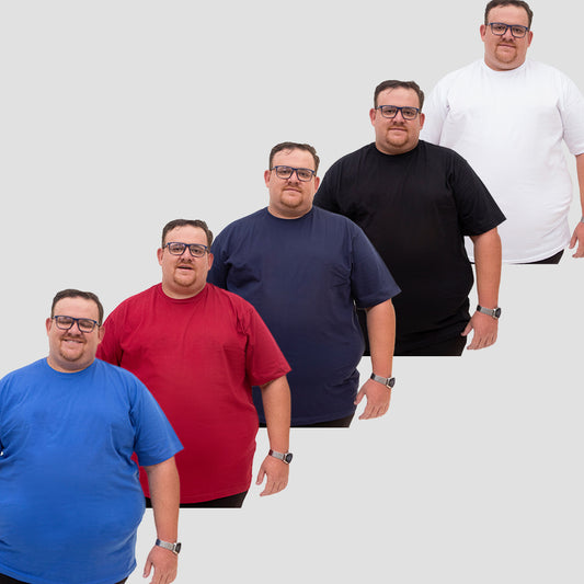 Kit 5 Camisetas Básica 100% Algodão D'Lujo Plus Size