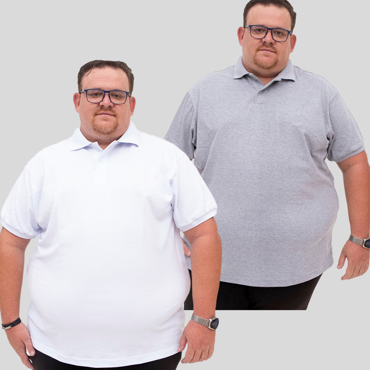 Kit 2 Camisetas Gola Polo Piquet Plus Size - G1 ao G5