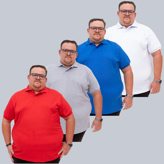 Kit 4 Camisetas Gola Polo Piquet Plus Size - G1 ao G5